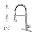 thumbnail image 1 of CASAINC Single Handle Kitchen Faucet with Pull Down Sprayer, Deck Mounted, Brushed Nickel, 1 of 4