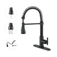 thumbnail image 1 of CASAINC Single Handle Kitchen Faucet with Pull Down Sprayer, Deck Mounted, Matte Black, 1 of 4