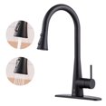 thumbnail image 1 of CASAINC Single Handle Kitchen Faucet with Pull Out Sprayer, Touchless Sensor, Deck Mounted, Matte Black, 1 of 4