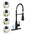 thumbnail image 1 of CASAINC Single Handle Kitchen Faucet with Pull Down Sprayer, Touchless Sensor, Deck Mounted, Matte Black, 1 of 4