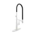 thumbnail image 1 of CASAINC Single Handle Kitchen Faucet with Pull Out Sprayer, Deck Mounted, Matte White, 1 of 4