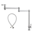 thumbnail image 1 of CASAINC Vintage Deck Mount Pot Filler Kitchen Faucet, with Folding Stretchable Double Joint Swing Arms in Brass Chrome Plating, 1 of 4