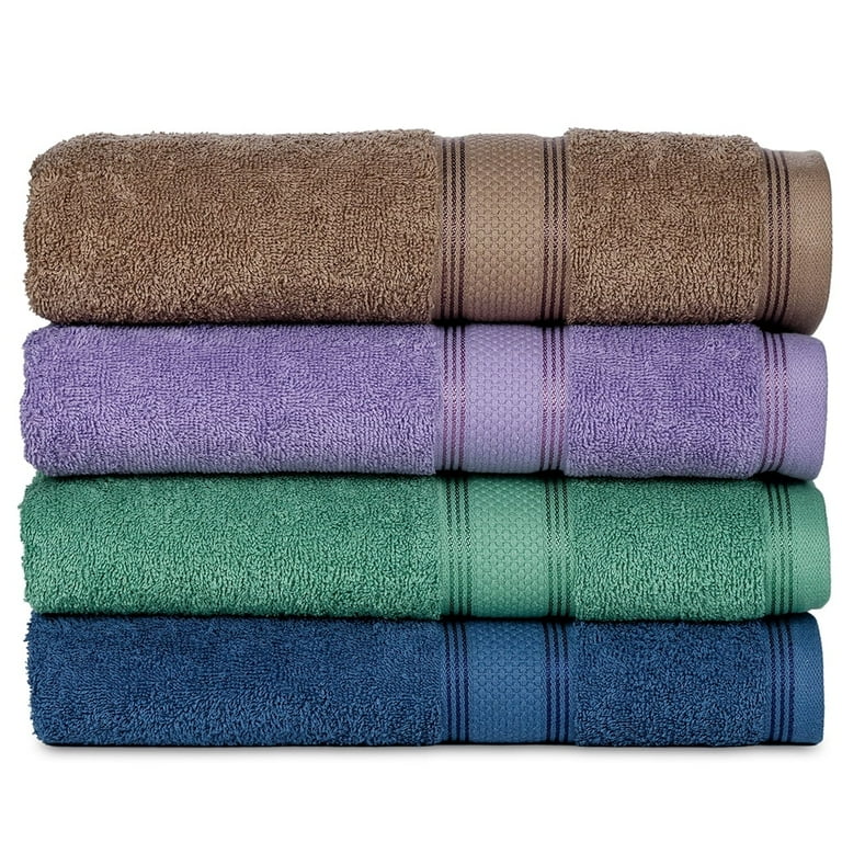 CASALINO 400 GSM 4 Pc Bath Towels 27x54 100 Cotton Lightweight Highly Absorbent Multicolor 2 Walmart