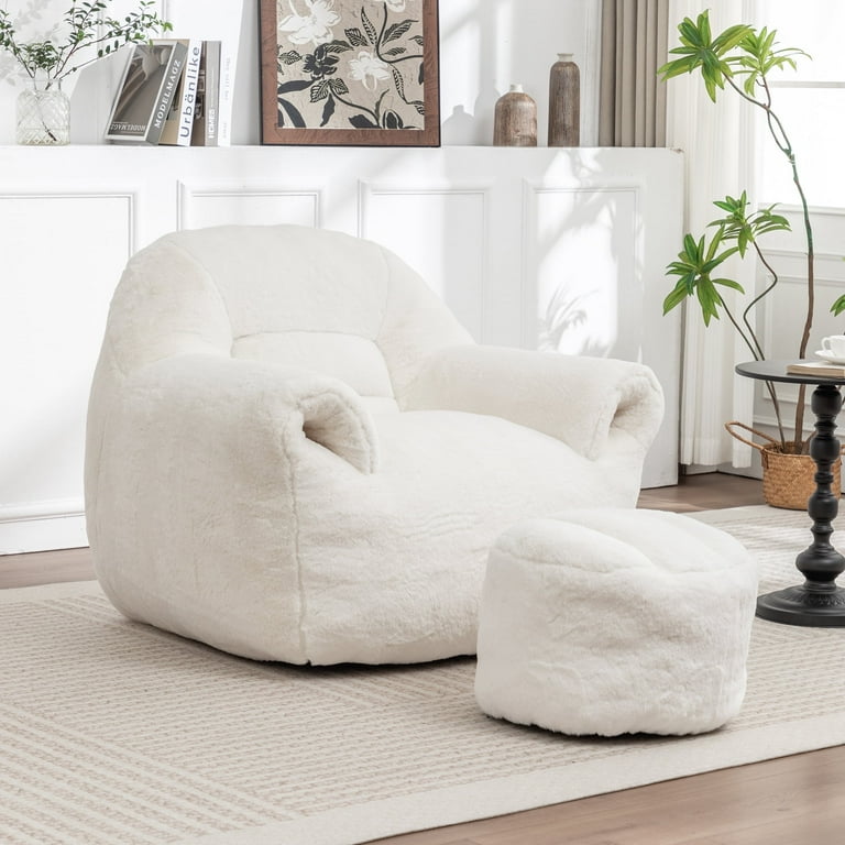 CASAROUND Bean Bag Chair, Comfy Bean Bag Sofa with Back Support