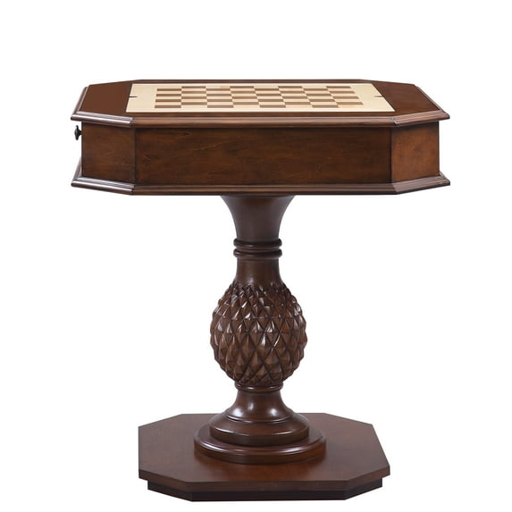 CASAROUND Reversible Chess Checker Game Table w/Game Tray (Chess Fingures Not Included),Exquisite and Practical, Smooth,with Drawer