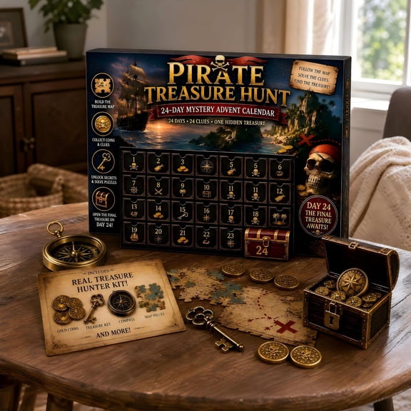 CASAVYNE 24 Day Mystery Adventure Advent Calendars 2026 with Clues and Puzzles for Family Game Night and Holiday Countdown Set