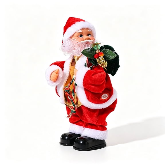 CASAVYNE Dancing Santa Claus Plush Toy with Music and Shaking Motion, Interactive Holiday Party Decoration for Kids and Family