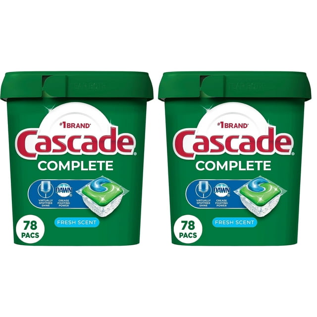 CASCADE Complete Dishwasher Pods, Dishwasher tabs, Dish Washing Pods for Dishwasher, Dishwasher