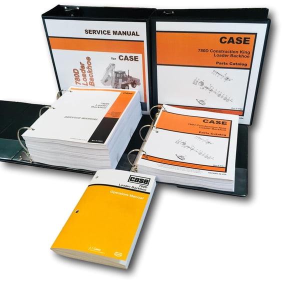CASE 780D BACKHOE LOADER SERVICE MANUAL PARTS CATALOG OPERATORS OWNERS SET SHOP