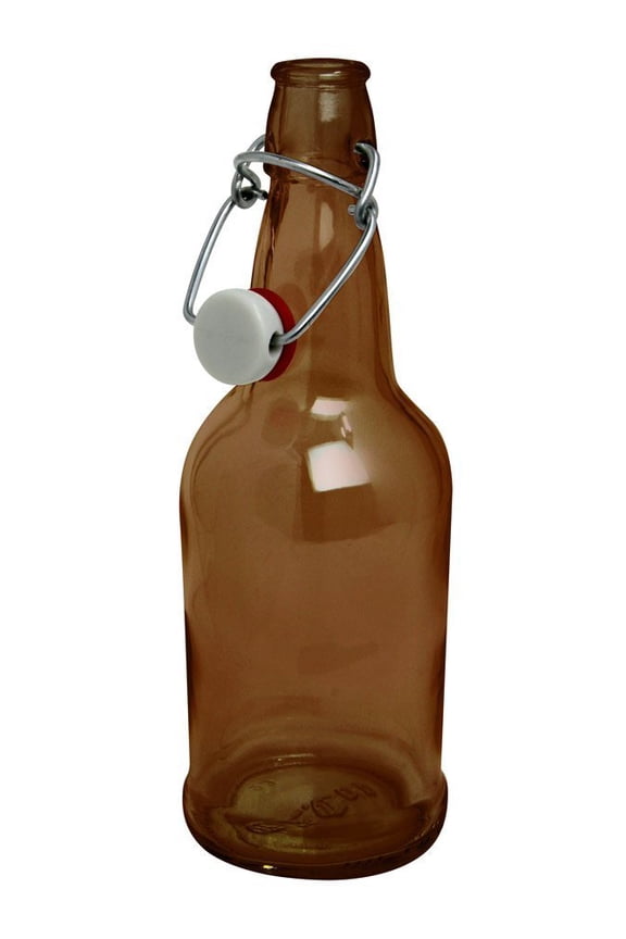 CASE OF 12 - 16 oz. EZ Cap Beer Bottles - AMBER