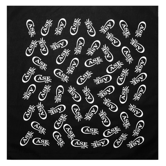 CASE XX Knives Black & White Bandanna Longtail "C" Logos