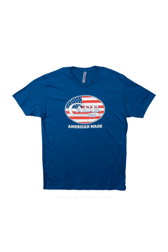 Knives Royal Blue Cotton Case XX U.S. Flag Oval XXX-Large T-Shirt