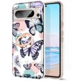 thumbnail image 1 of CASEFIV for Google Pixel 8 Pro 5G Case,Heavy Duty with Rotation Ring Magnetic Car Mount Full Body Shockproof Rugged Protection Slim Cover for Google Pixel 8 Pro 5G 2023 6.7 inch,Butterfly, 1 of 8