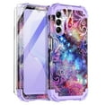 thumbnail image 1 of CASEFIV for Samsung Galaxy A15 5G Case,Three Layer Heavy Duty Sturdy Shockproof Full Body Protection Rugged Hard PC+Soft TPU Bumper Case for Galaxy A15 5G 6.5 inch 2024,Purple Mandala, 1 of 8