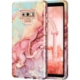 thumbnail image 1 of CASEFIV for Samsung Galaxy Note 9 Case,Marble Pattern Heavy Duty Shockproof Full Body Protective Women Girls Cover for Samsung Galaxy Note 9,Rose Gold, 1 of 7