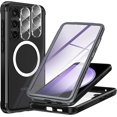 thumbnail image 1 of CASEFIV for Samsung Galaxy S23 FE 5G Case,Compatible with Magsafe[Built-in 9H Tempered Glass Screen Protector & 2X Camera Lens Protector]Full Body Shockproof Rugged Phone Cover,Black, 1 of 5