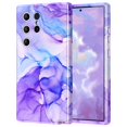 thumbnail image 1 of CASEFIV for Samsung Galaxy S24 Ultra Case with Built-in Camera Protector,Full Body Shockproof Protection 3 in 1 Heavy Duty Slim Thin Anti-Scratch Marble Cover Case,Light Purple, 1 of 7