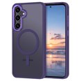 thumbnail image 1 of CASEFIV for Samsung Galaxy S25 Case,with Magnetic Invisible Stand [Military Drop Protection] [Compatible with MagSafe] Shockproof Slim Translucent Anti-Slip Case,Purple, 1 of 7