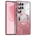 thumbnail image 1 of CASEFIV for Samsung Galaxy S25 Ultra Case,Compatible with MagSafe,Clear Magnetic Glitter Sparkle Luxury Plated Soft TPU Bumper Full Camera Lens Protector for Galaxy S25 Ultra,Rose Gold, 1 of 7