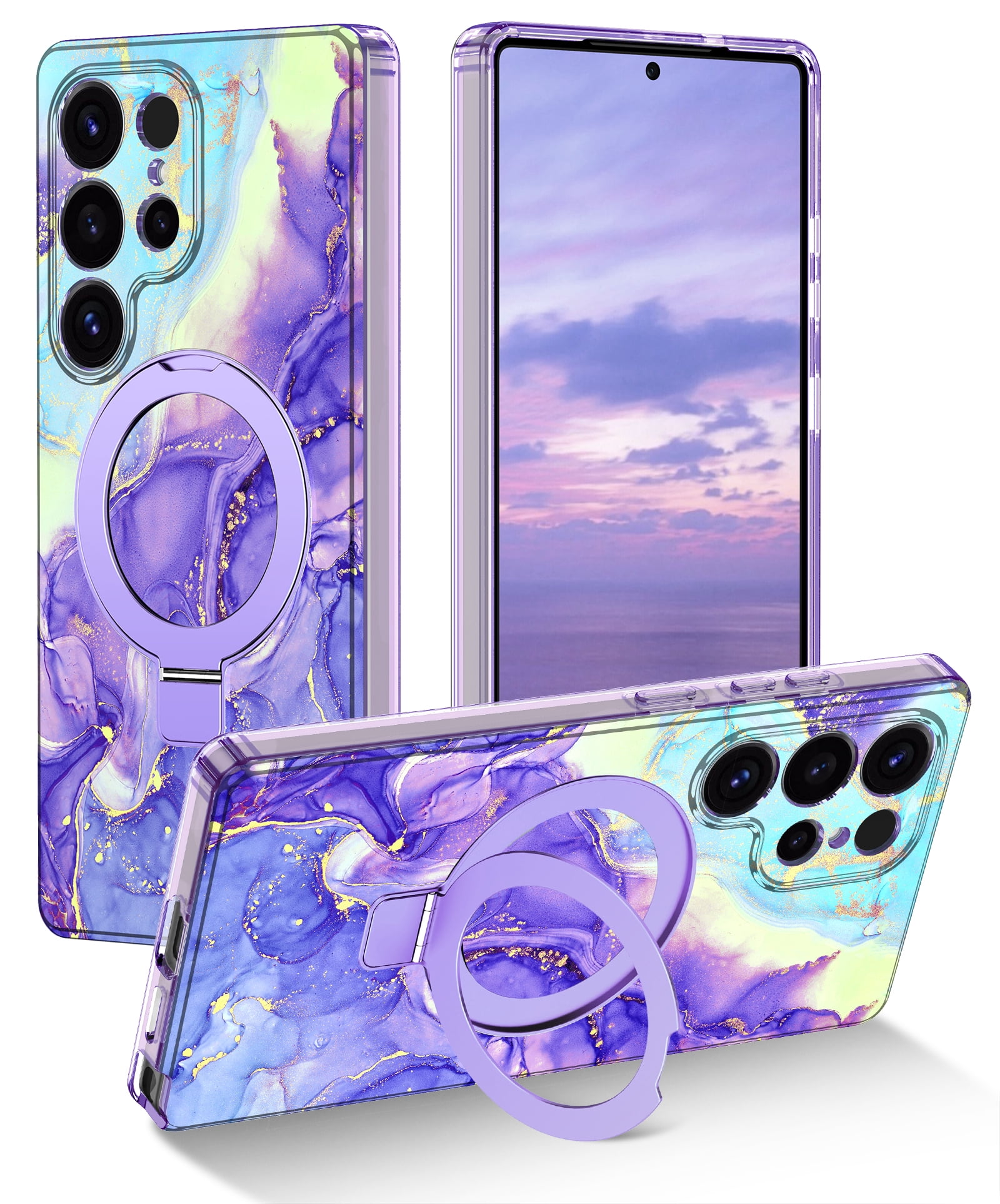 CASEFIV for Samsung Galaxy S25 Ultra Case with Magnetic Invisible Ring ...