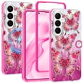 thumbnail image 1 of CASEFIV for Samsung Galaxy S26 Plus Case,[Magnetic Invisible Stand][Military-Grade Drop Protection] Slim Glossy Marble Pattern Back Shockproof Protective Phone Cover,Purple Marble, 1 of 8