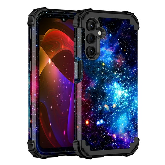 CASEFIV for Samsung Galaxy A15 5G Case,Glow in The Dark Three Layer Heavy Duty Shockproof Full Body Protection Protective Case,Blue