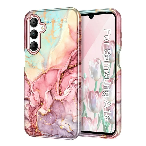 CASEFIV for Samsung Galaxy A16 5G Case,Shockproof Rugged Military Grade Drop Protection,Heavy Duty Cell Phone Cover for Galaxy A16 5G,Rose Gold