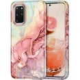 thumbnail image 1 of CASEFIV for Samsung S20 Plus/S20+ Case,Marble Heavy Duty Shockproof Full Body Protective Phone Covers for Women Girls,Rose Gold, 1 of 7