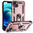 thumbnail image 1 of CASEFIV iPhone 15 Plus Case,Rugged Military Grade Anti-Fall Shockproof Heavy Duty Protective Phone Case with Kickstand Magnetic Ring Stand Full Body Case for Boys Mens,Rose Gold, 1 of 6