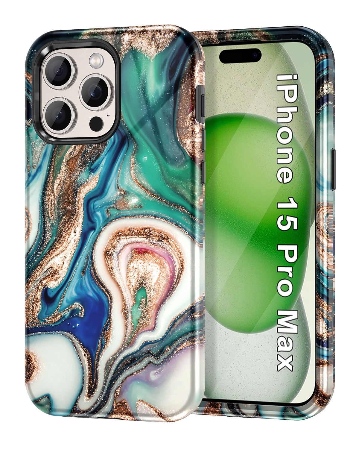 CASEFIV for iPhone 15 Pro Max Case 6.7 inch (2023),Marble Pattern