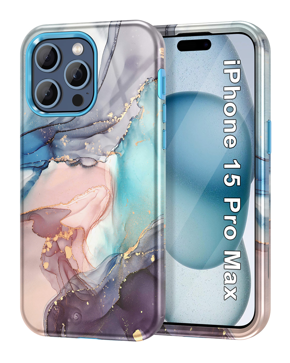 CASEFIV for iPhone 15 Pro Max Case 6.7 inch (2023),Marble Pattern