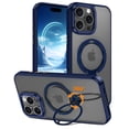 thumbnail image 1 of CASEFIV for iPhone 16 Pro Case,360° Rotatable Ring Holder Kickstand,Compatible with Magsafe, Slim Shockproof Translucent Matte Hard Back Soft Edge Anti-Fingerprint,Blue, 1 of 8
