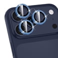 thumbnail image 1 of CASEFIV for iPhone 17 Pro,iPhone 17 Pro Max Camera Lens Protector,Individual Metal Ring Tempered Glass Lens Cover, [Strong Adsorption] Scratch Resistant-Thin HD Clear Lens Cover,1 Set-Blue Sparkly, 1 of 6