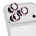 thumbnail image 1 of CASEFIV for iPhone 17 Pro,iPhone 17 Pro Max Camera Lens Protector,Individual Metal Ring Tempered Glass Lens Cover, [Strong Adsorption] Scratch Resistant-Thin HD Clear Lens Cover,1 Set-Pink Sparkly, 1 of 6