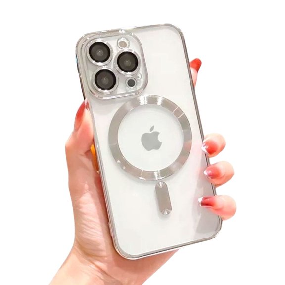 CASEFREAK Clear Metallic Plated Case for iPhone 14 Pro (6.1") - Silver