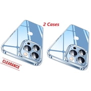 CASEK for iPhone 13 Pro Case Crystal Clear, [Not Yellowing][Military Drop Protection] Protective Shockproof for iPhone 13 Pro Phone Case 6.1 inch 2021, Clear. 2 Pack