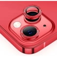 thumbnail image 1 of CASELIX Camera Lens Protectors for iPhone 13, Metal Full Cover Tempered Glass Circle Screen Camera Protection For Apple iPhone 13, Red, 1 of 4