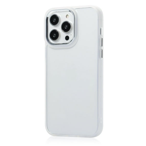 CASELIX Clear Case for iPhone 12 Pro Max Silver Metallic, Military Grade Protection, Crystal Clear Compatible with iPhone 12 Pro Max Protective Case 6.7 inch, Silver