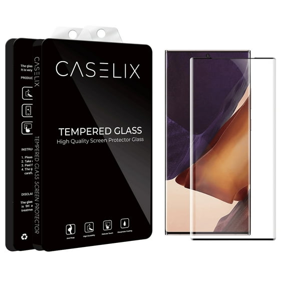CASELIX Galaxy S22 Ultra Screen Protector, 9H Tempered Glass, Ultrasonic Fingerprint Support, 3D Curved, HD Clear Scratch Resistant for Samsung Galaxy S22 Ultra 5G Glass Screen Protector