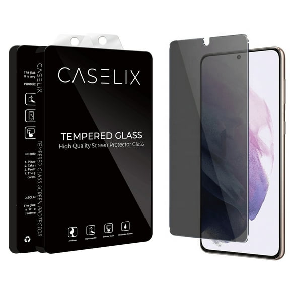 CASELIX Privacy Screen Protector for Samsung Galaxy S22 5G, Anti Spy 9H Hardness HD Tempered Glass Black Film for Samsung Galaxy S22 5G