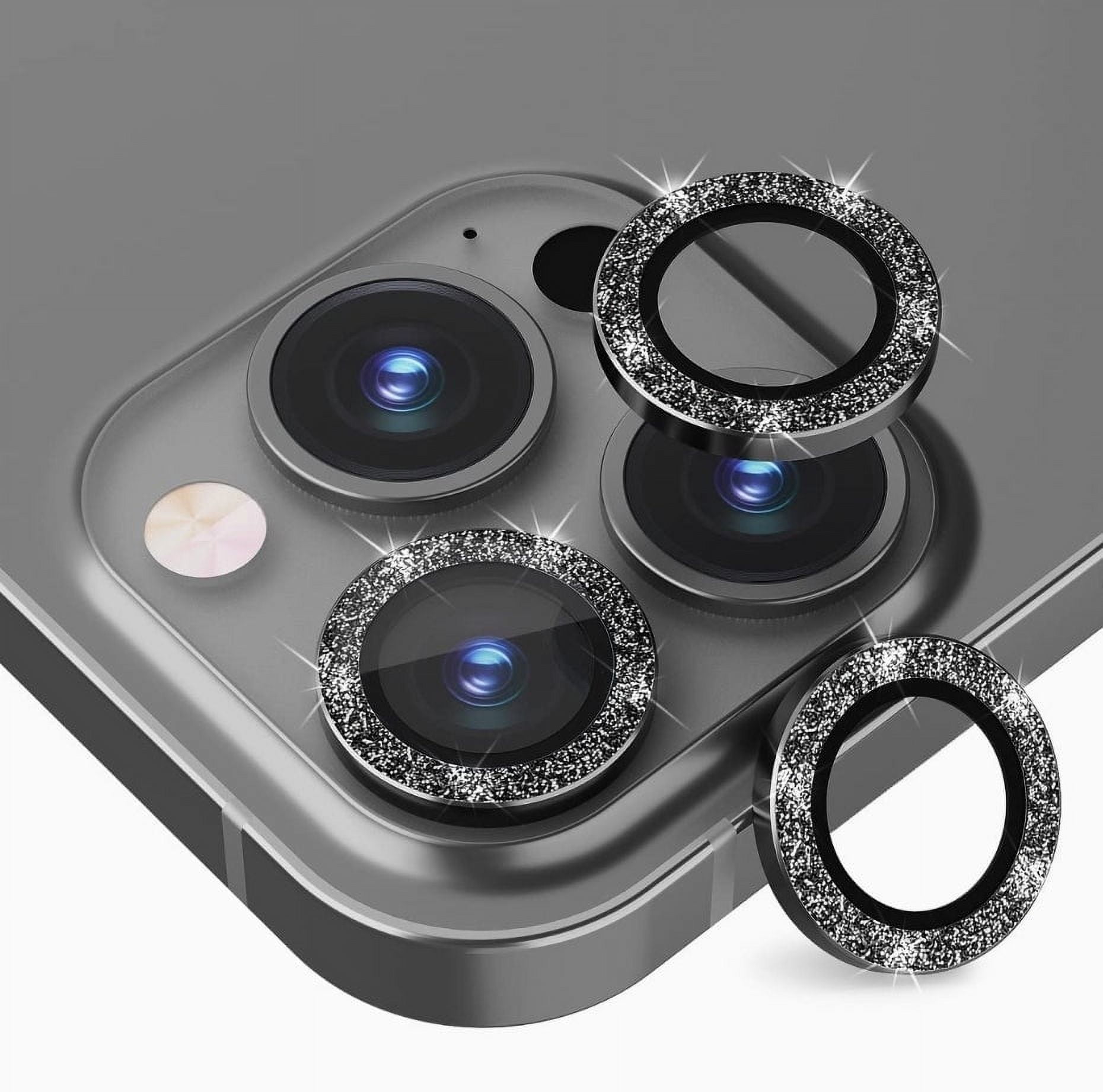 Caseology 2 Pack Lens Protector Compatible with iPhone 13 Pro Camera Lens Protector for iPhone 13 Pro Max Camera Lens Protector 2-Pack (2021) - Black