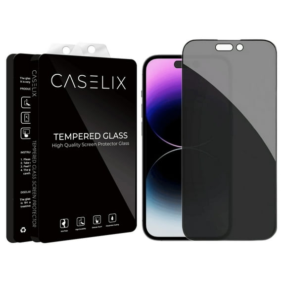 CASELIX iPhone XR Privacy Screen Protector, Privacy Screen iPhone XR Tempered Glass, Anti Spy Private Full Coverage Film, Shockproof Anti-Scratch 9H Tempered Glass
