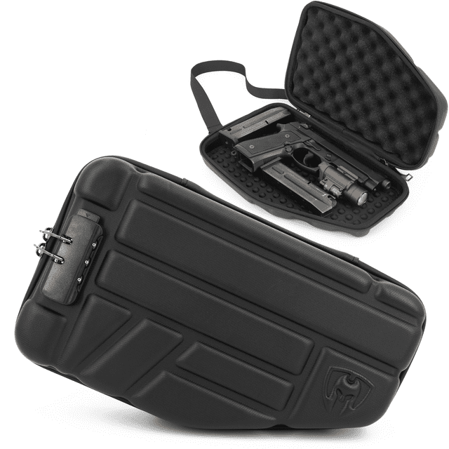 CASEMATIX 12" Pistol Case Fits 9mm Pistols Premium Hard Handgun Case