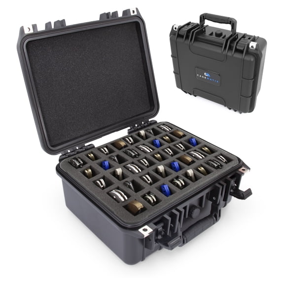 CASEMATIX 13" 40 Folding Knife Case - Waterproof Knife Holder & Box Organizer for 40 Knives