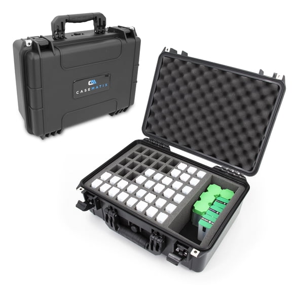 CASEMATIX 48 Coin Tube Storage Case Waterproof Hard Shell Coin Organizer for Quarter Tubes, Coin Rolls, Silver Eagles and Bullion