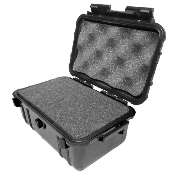 CASEMATIX 8" Waterproof Hard Case with Customizable Foam for Portable Electronics, Tools and Accessories - Hard Plastic Case with Pre-Diced Foam Interior