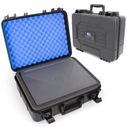 CASEMATIX 15.6″ Hard Laptop Case – Shock-Absorbing Foam, Crushproof Shell, Fits Laptops up to 15″ × 10.5″, Padlock Rings & Carry Handle