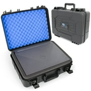 CASEMATIX 15.6 Hard Laptop Case Shock-Absorbing Foam, Crushproof Shell, Fits Laptops up to 15 10.5 , Padlock Rings & Carry Handle