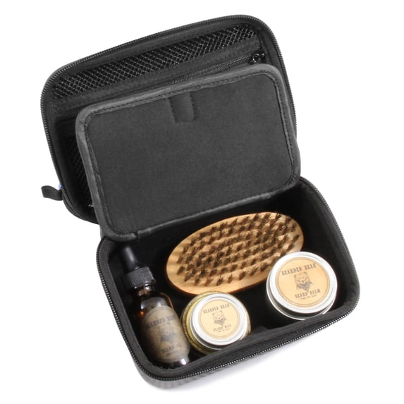 CASEMATIX Beard Travel Case Holds Beard Grooming Kit, Includes Beard Oil, Brush, Comb, Balm, Scissors - Case Only