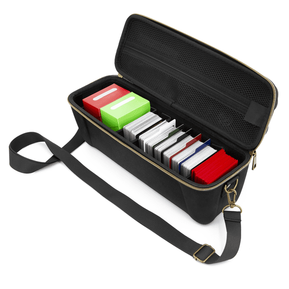 CASEMATIX Card Case Holder for Trading Cards with Removable Dividers - 1000 Card Game Case Playing Card Storage for Unsleeved Cards and Deck Boxes